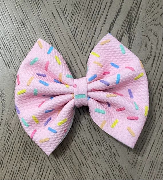 Sprinkle Hair Bow  Girls Hairbow  Police Hairbow  Pink | Etsy | Etsy (US)