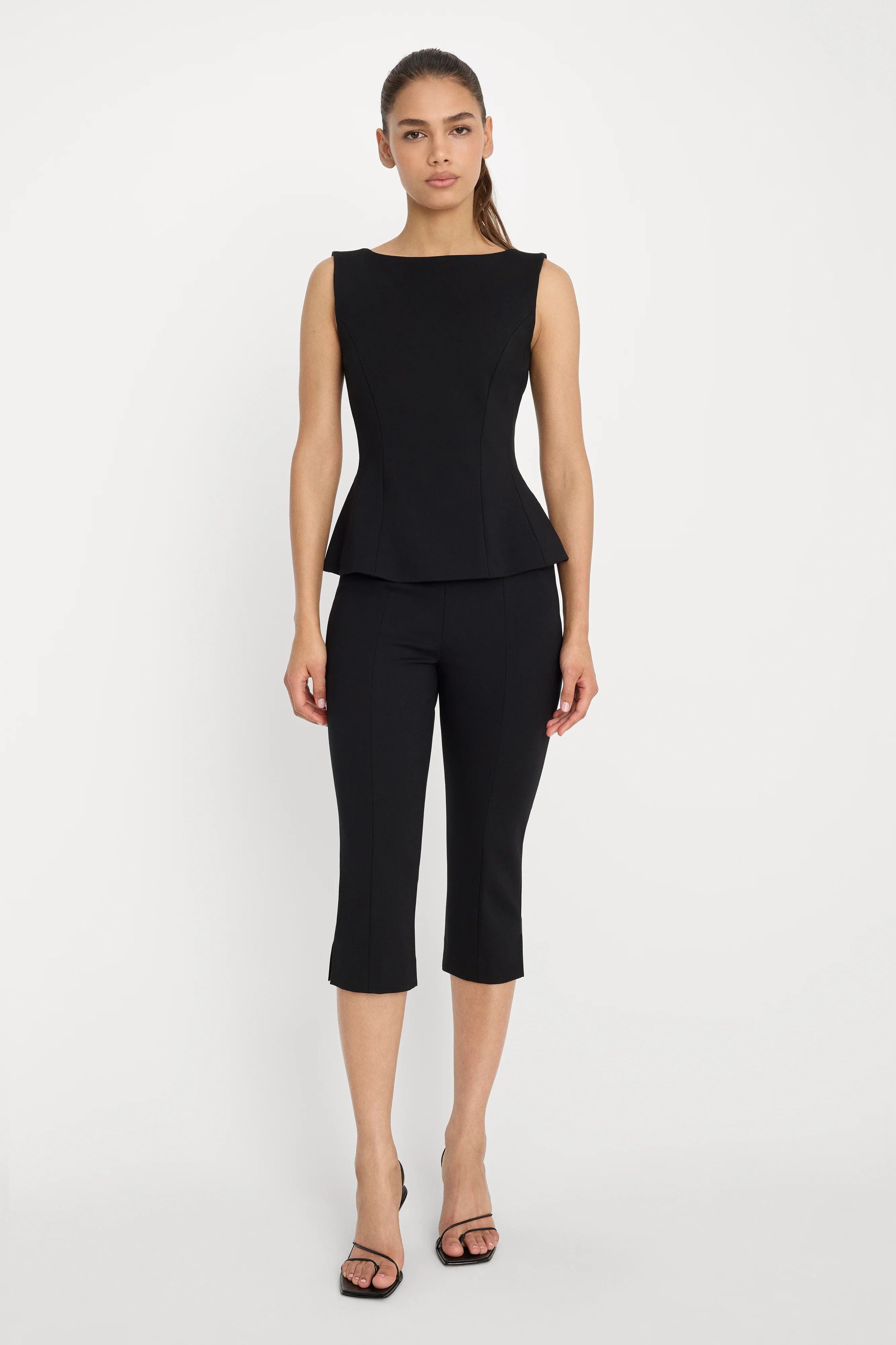 SOFT STRETCH PONTE PULL ON CAPRIS | BLACK001 - GOOD AMERICAN | Good American