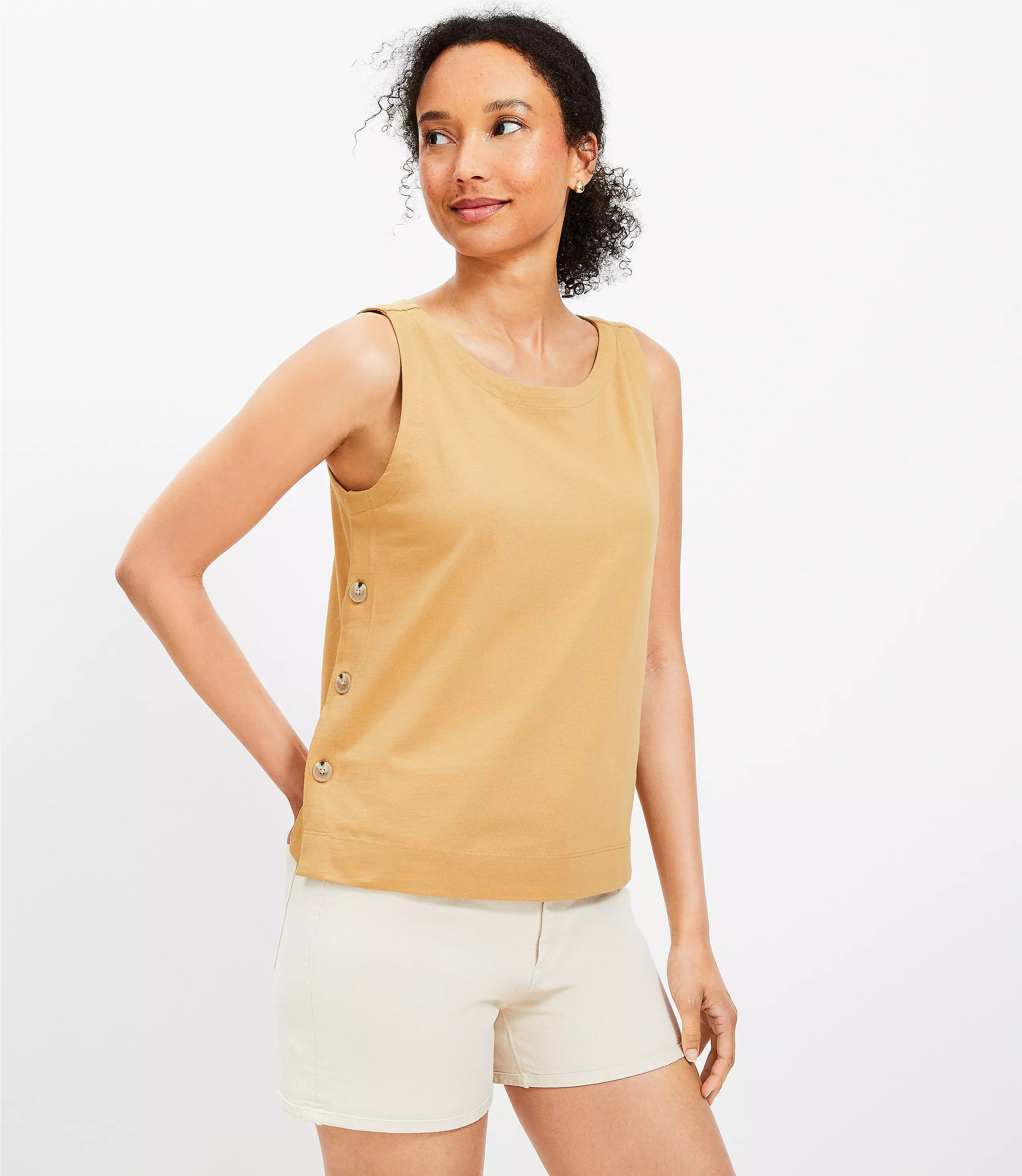 Side Button Tank Top | LOFT
