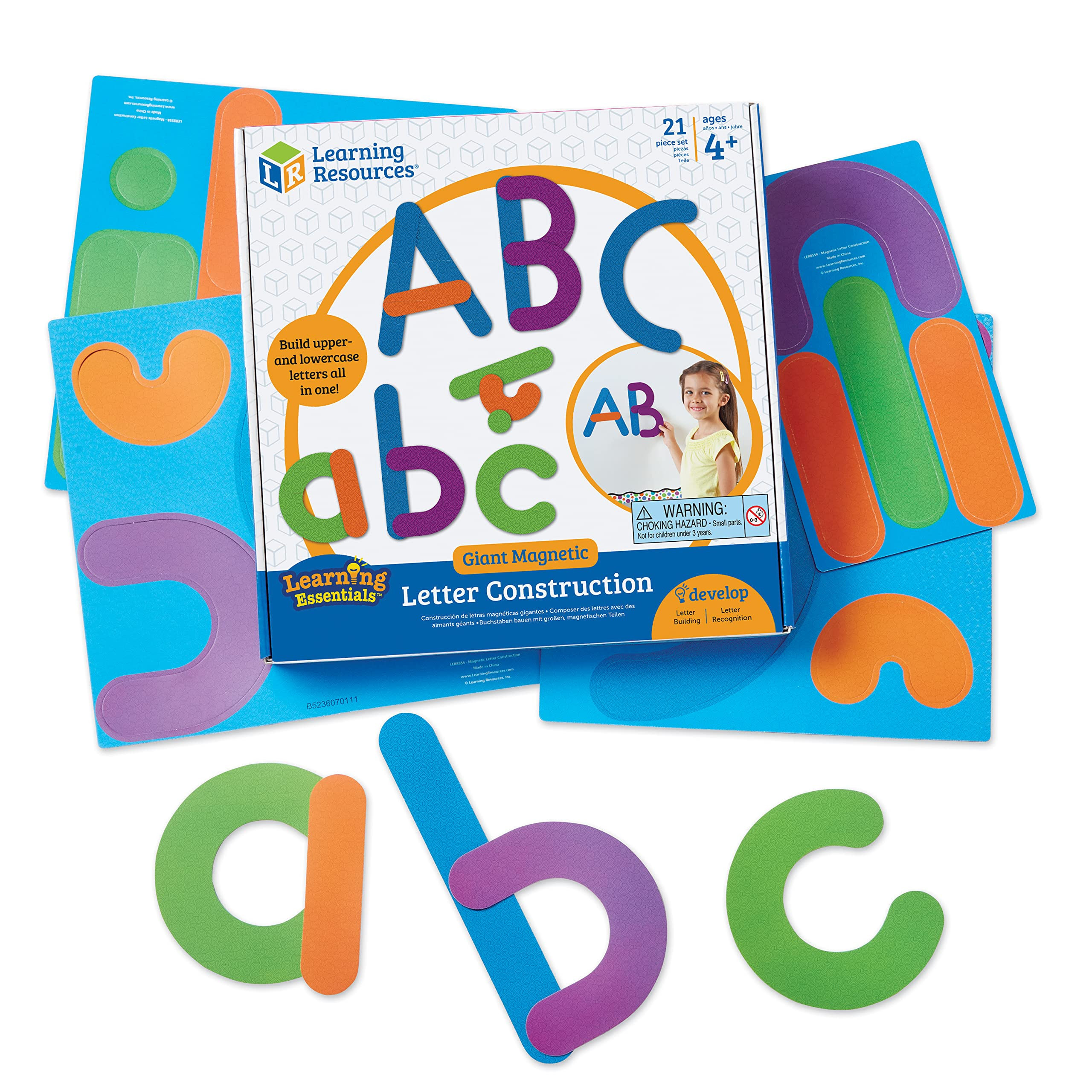 Giant Magnetic Letter Construction, Classroom Accessories, Fine Motor Toy, 21 Pieces, Ages 4+ | Amazon (US)