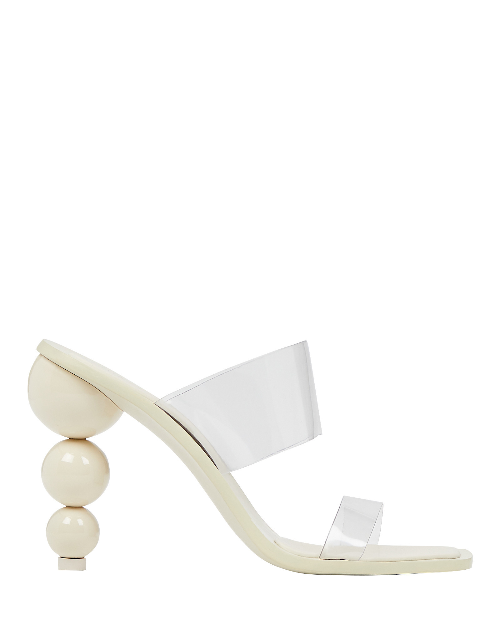 Cult Gaia Vita PVC Slide Sandals, White 39.5 | INTERMIX