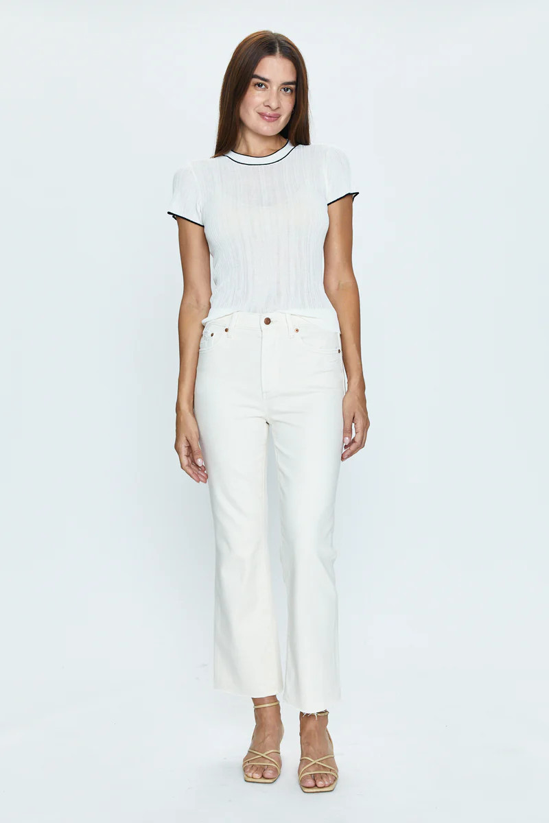 Ally High Rise Boot - Eggshell Vintage | Pistola Denim