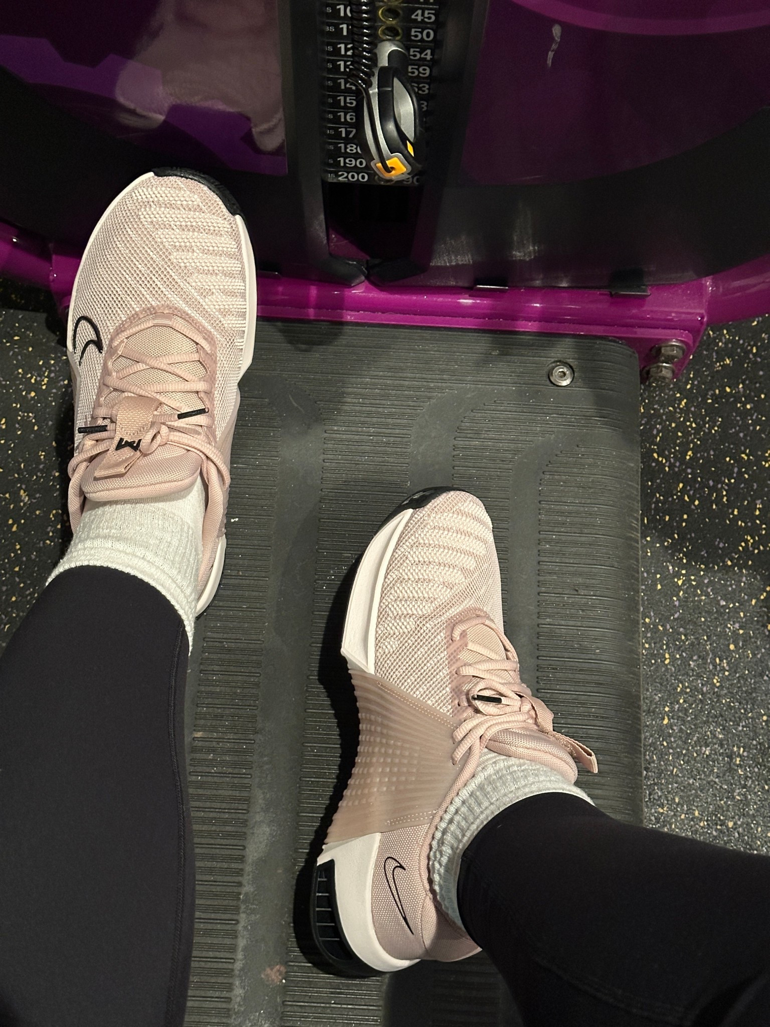 I finally bit the bullet on these Metcons for leg day and I’m so happy I did. They plant you down and give the best support. Remember, flat shoes are best for squats, hip thrusts, rdls, Bulgarian split squats… and all your leg and booty gain needs. The color is more of a dusty pink which I actually prefer. Currently on sale!

#LTKActive #LTKShoeCrush #LTKOver40