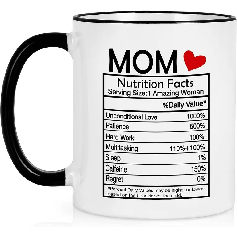 Gifts for Mom - Mom Nutrition Facts Mugs, Mothers Day Gifts for Mom from Daughter Son, Christmas ... | Walmart (US)