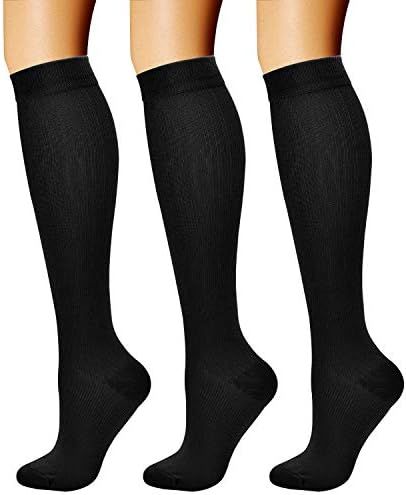 CHARMKING 3 Pairs Copper Compression Socks for Women & Men Circulation 15-20 mmHg is Best for All Da | Amazon (US)