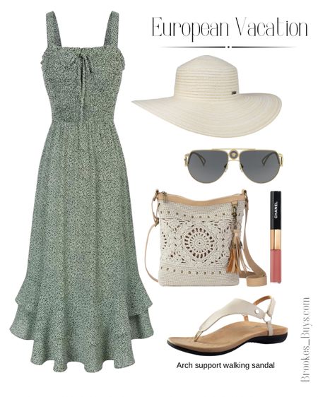 This dress and walking sandal are perfect for a European vacation. This sun hat looks great in everyone. #amazonfashion #europeanvacation #sundress #walkingsandal  

#LTKU #LTKTravel #LTKParties
