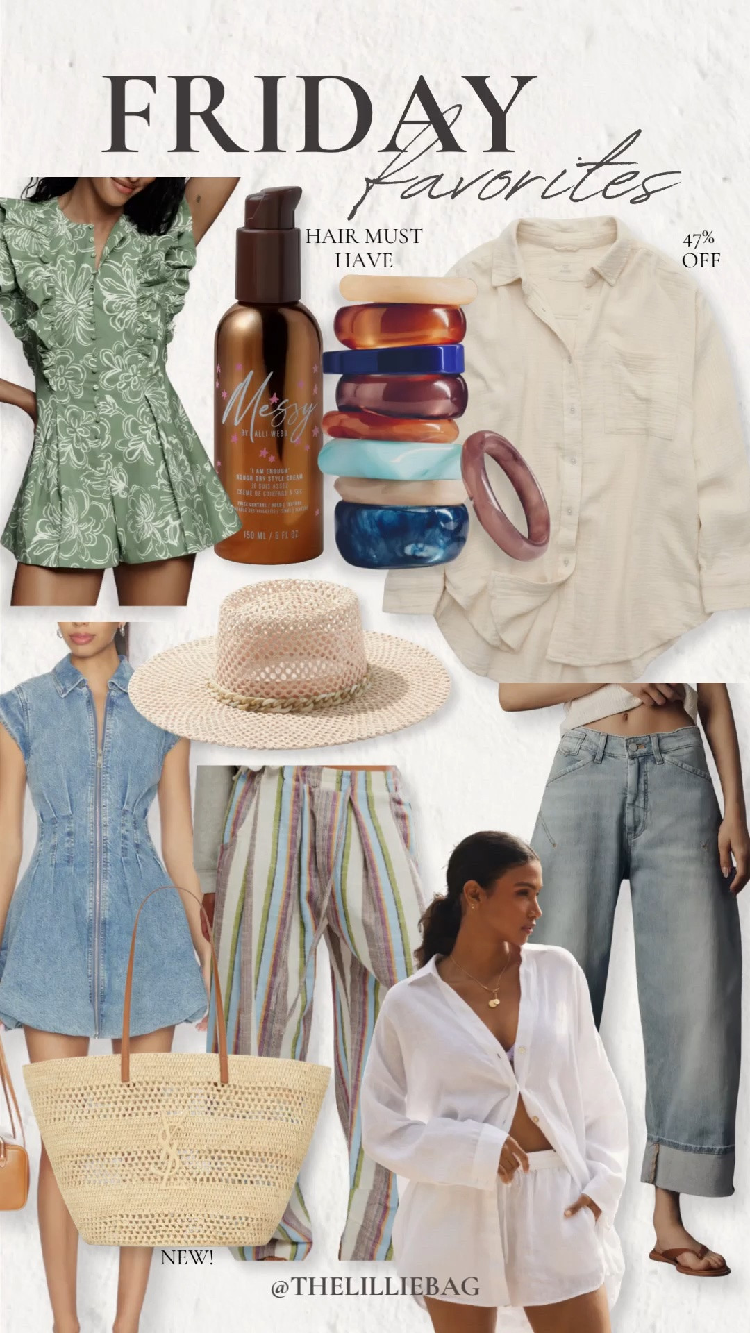 Friday Favorites Part 2 ☀️✨  

More of the colorful, summery finds this week 🙌🏼 beachy pants, vacation outfits, denim, and easy pieces perfect for warm weather trips  

Also — Aerie is 30-50% off right now 👏🏼 everything is linked on my LTK!  

friday favorites, vacation outfits, beach outfits, colorful style, denim outfits, summer outfits, resort wear, aerie find

#LTKSeasonal #LTKSaleAlert