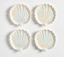 Pearlescent Shell Stoneware Coasters - Set of 4 | Pottery Barn (US)