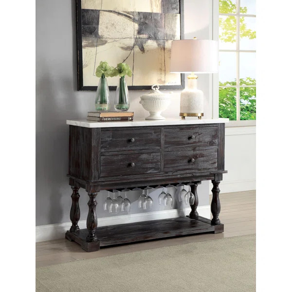 Jesse 48'' Wide 4 Drawer Pine Sideboard | Wayfair North America