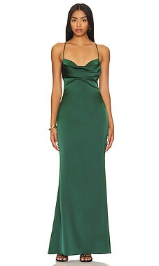 Katie May Tara Gown in Forest from Revolve.com | Revolve Clothing (Global)