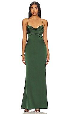 Katie May Tara Gown in Forest from Revolve.com | Revolve Clothing (Global)