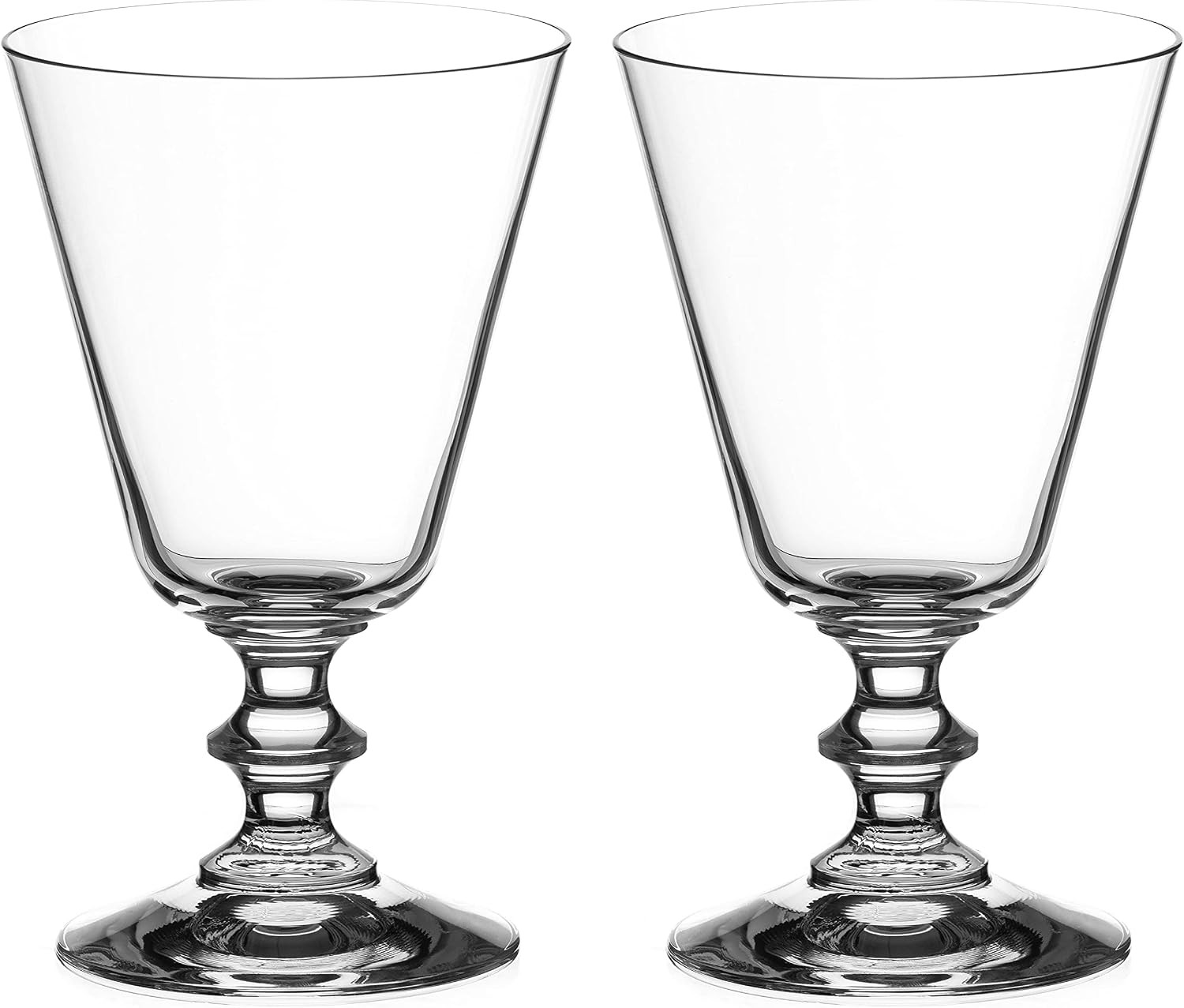 DIAMANTE Crystal Red Wine Glasses Pair 'Elizabeth' | Vintage Style | Premium Crystal | Set of 2 | Amazon (UK)