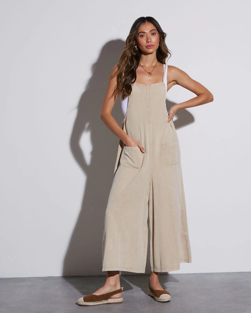 Melinda Relaxed Cotton Jumpsuit | VICI Collection