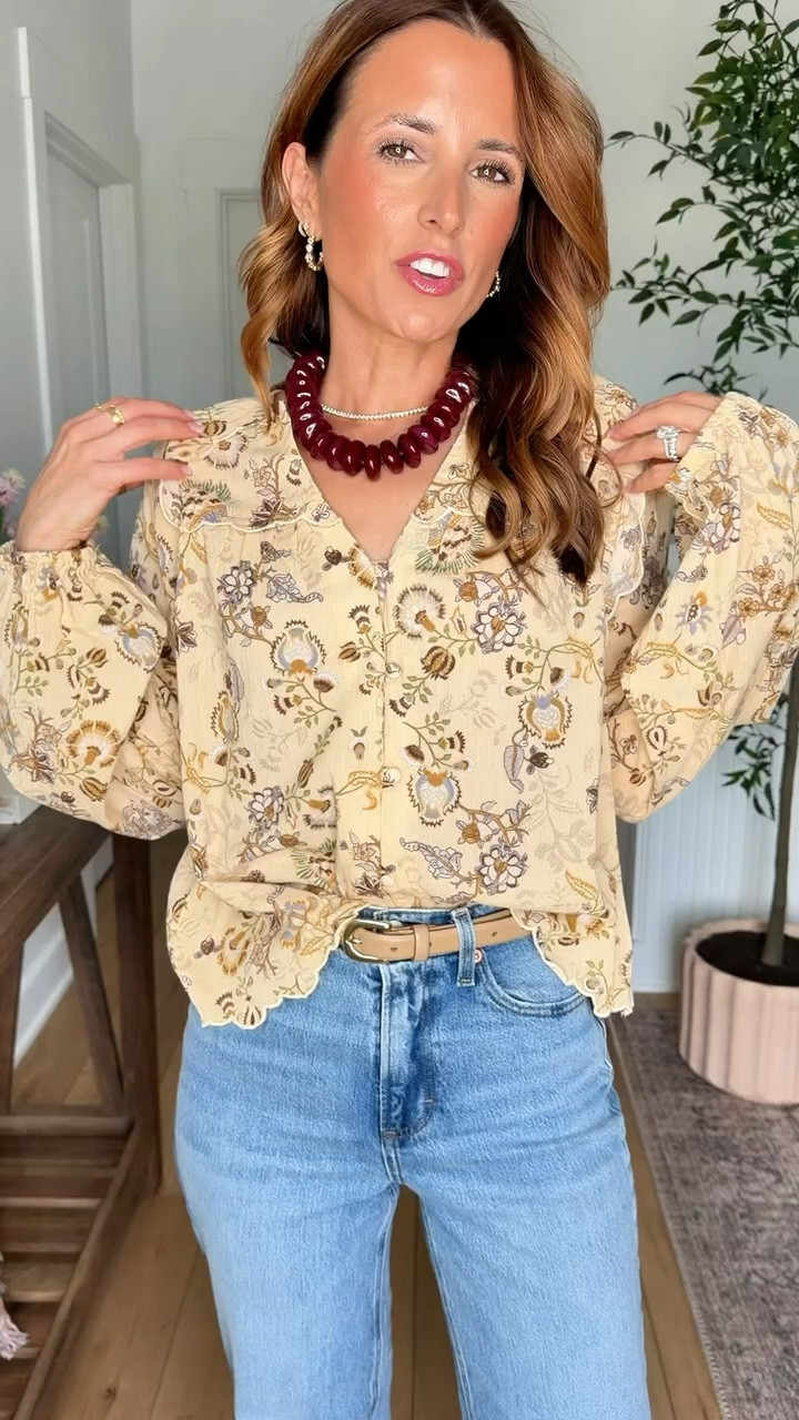 New at Target! The cutest fall tops that look great with jeans! Wearing XS in top and 00 short in straight leg jeans. Fall outfits. Fall style. Boho style tops. Every day outfit. Mom outfit. Elevated casual outfit. Teacher outfits.

#LTKootd #LTKSeasonal #LTKPetite