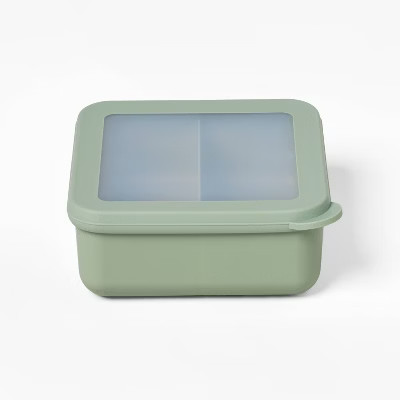 Small Snack Divided Bento (2 Compartments) Green - Figmint™ | Target