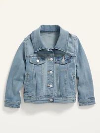 Medium-Wash Stretch Jean Jacket for Toddler Girls | Old Navy (US)