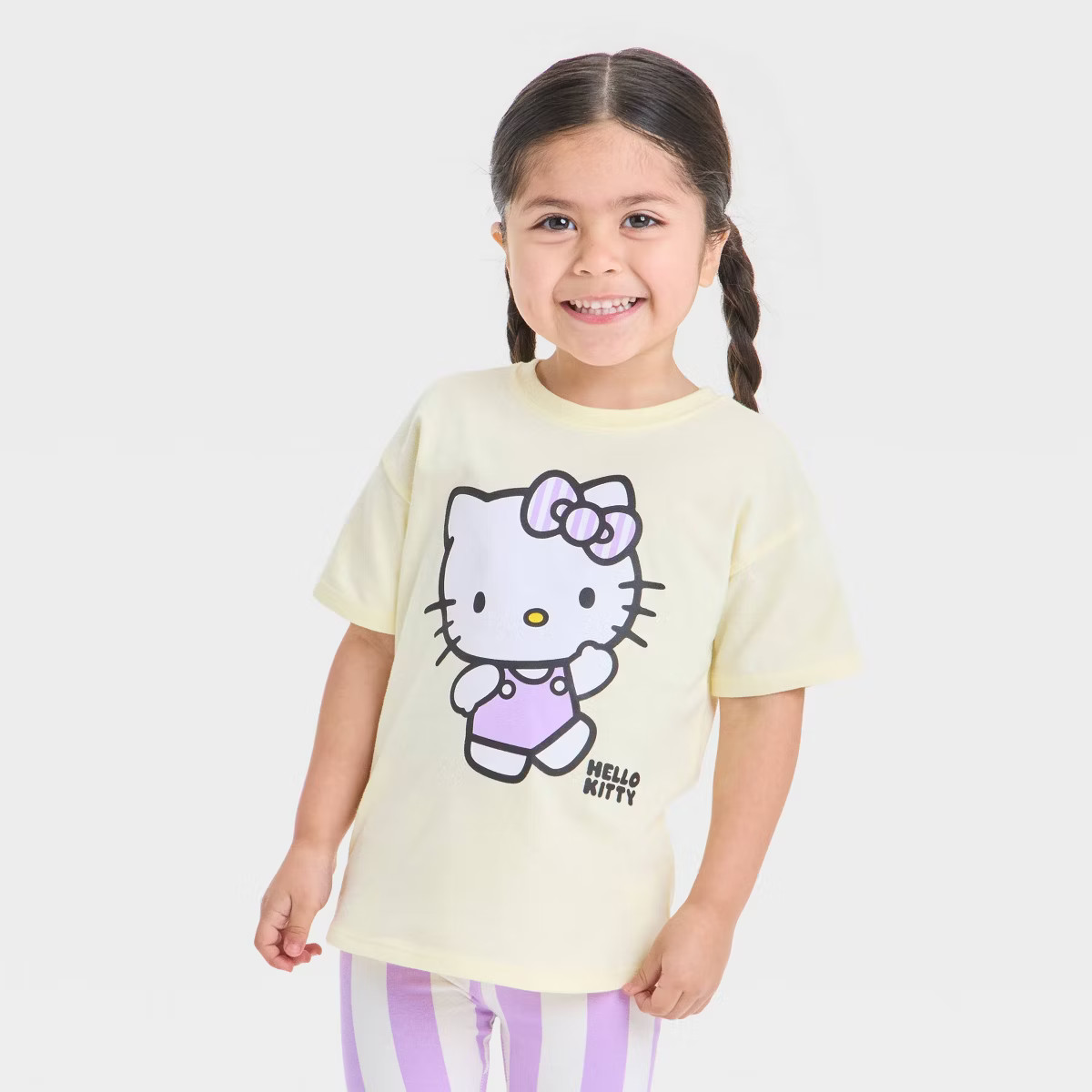 Toddler Girls' 2pc Hello Kitty T-Shirt & Biker Shorts Set - Yellow | Target