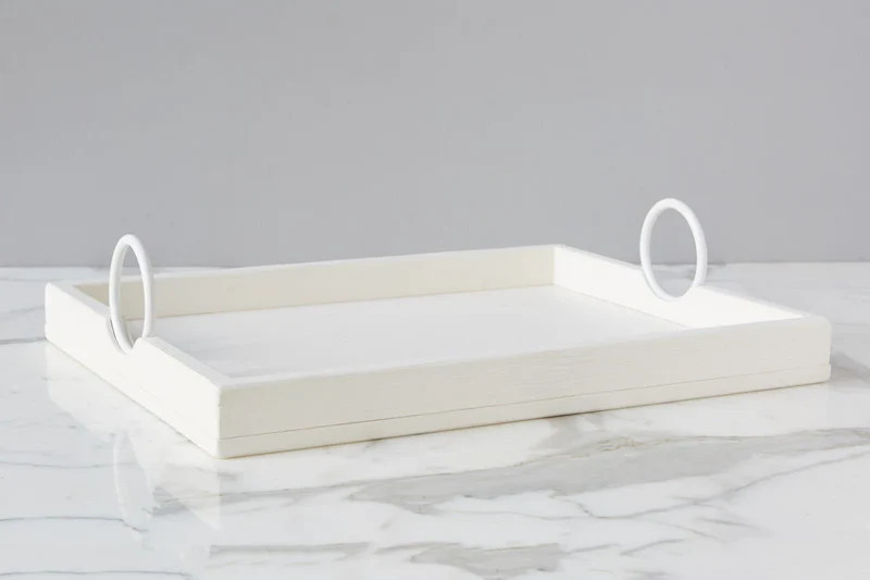 Bianca White Serving Tray, Large | Jansen Home