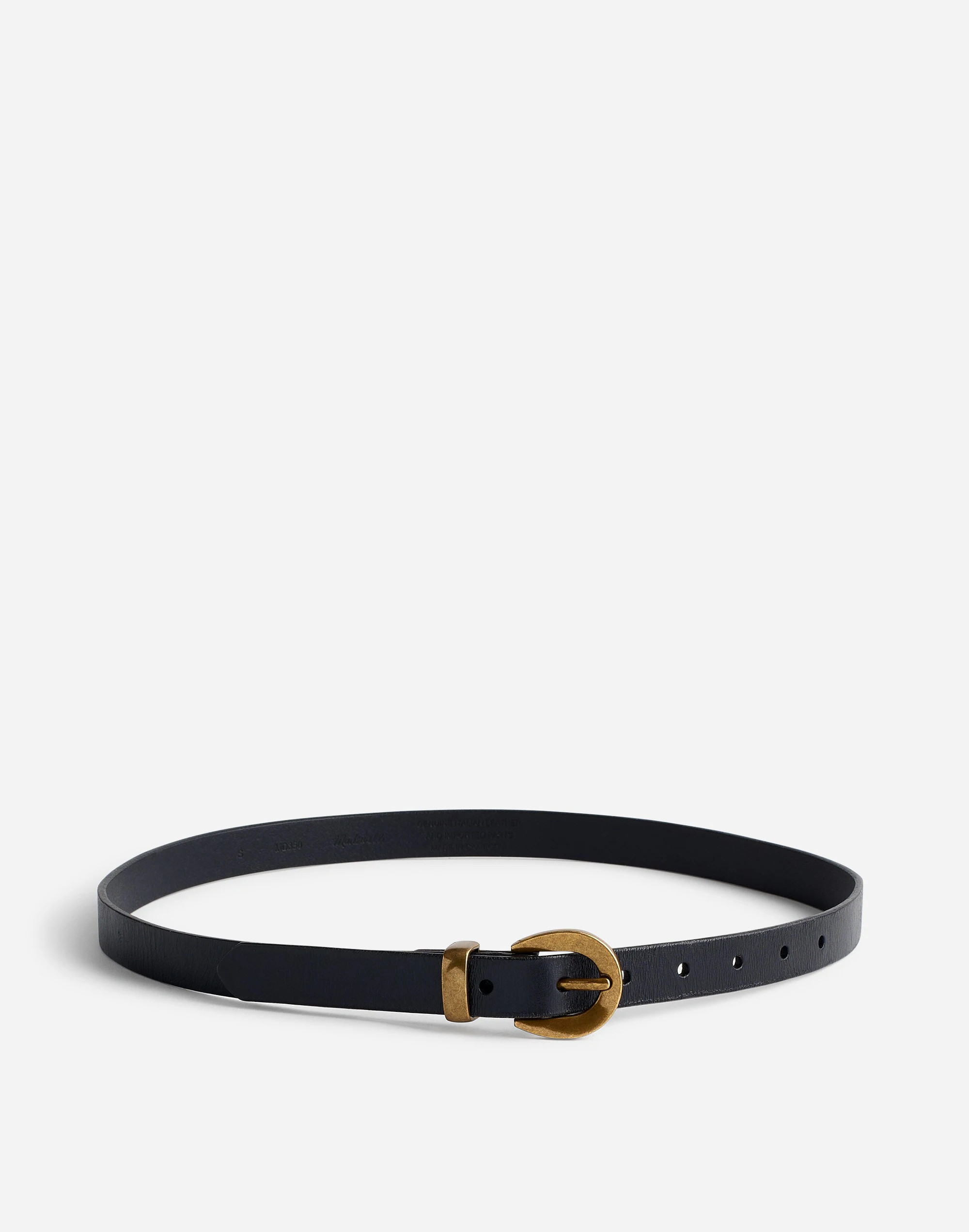 Chunky Buckle Skinny Leather Belt | Madewell