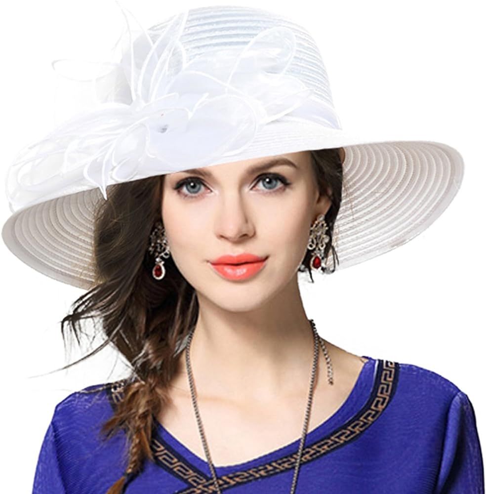 Kentucky Church Derby Dress Cloche Hat Sweet Cute Floral Bucket Hats | Amazon (US)