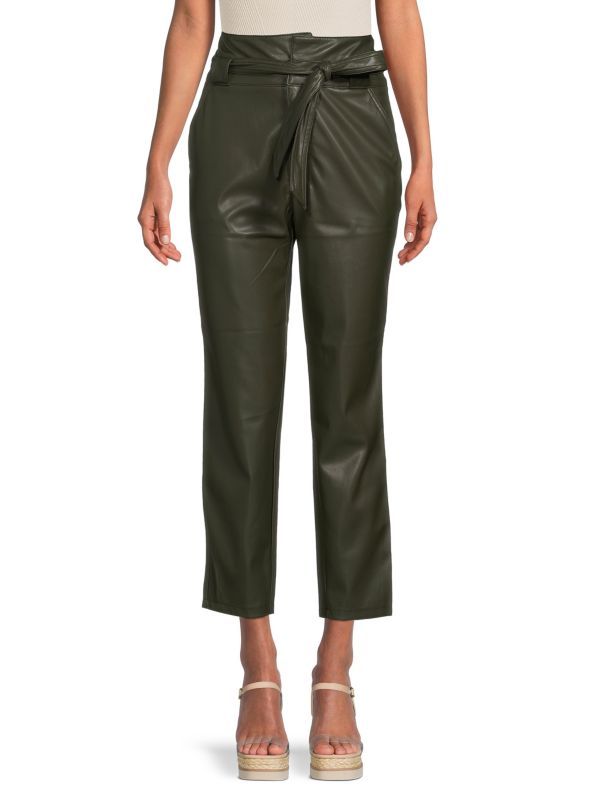 Winoa Belted Faux Leather Pants | Saks Fifth Avenue OFF 5TH