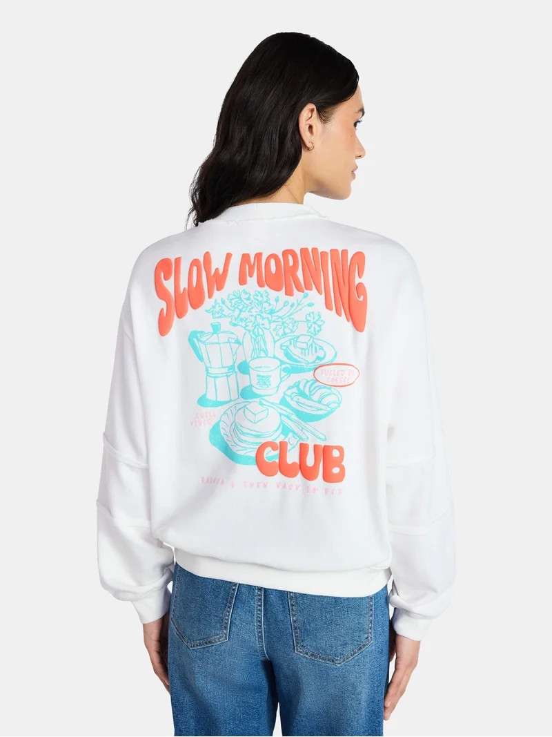 Mother’s Day Women’s Slow Morning Graphic Sweatshirt from Way to Celebrate, Sizes S-XXXL | Walmart (US)
