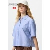 Uniqlo - Oxford Boxy Shirt (striped) - Blue - XXL | UNIQLO (UK)