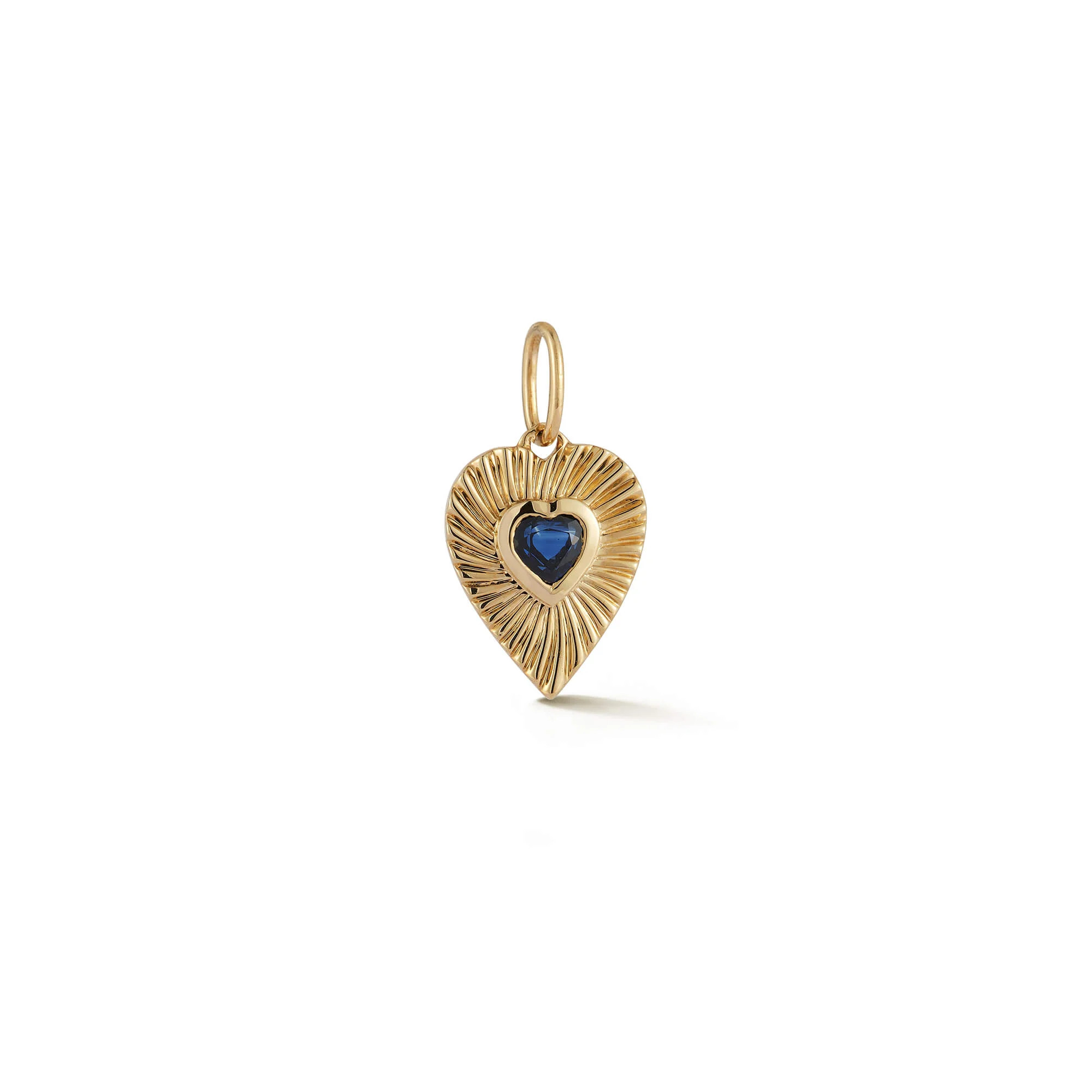 Liz Adams x DRD Sapphire Heart Charm | Dana Rebecca Designs