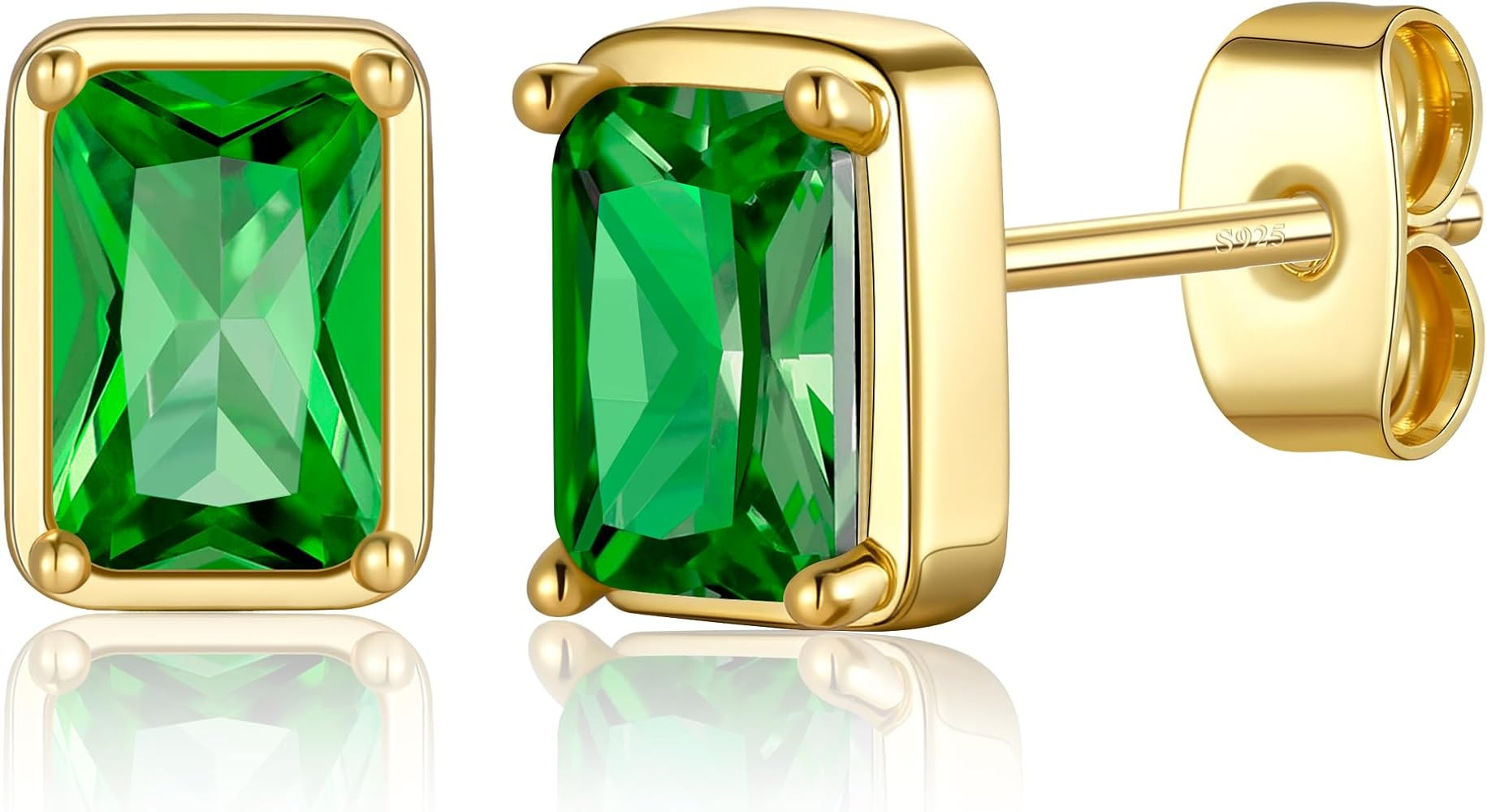 Ritach Christmas Gifts for Women Girls - S925 Sterling Silver Post Rectangle Birthstone Earrings ... | Amazon (US)