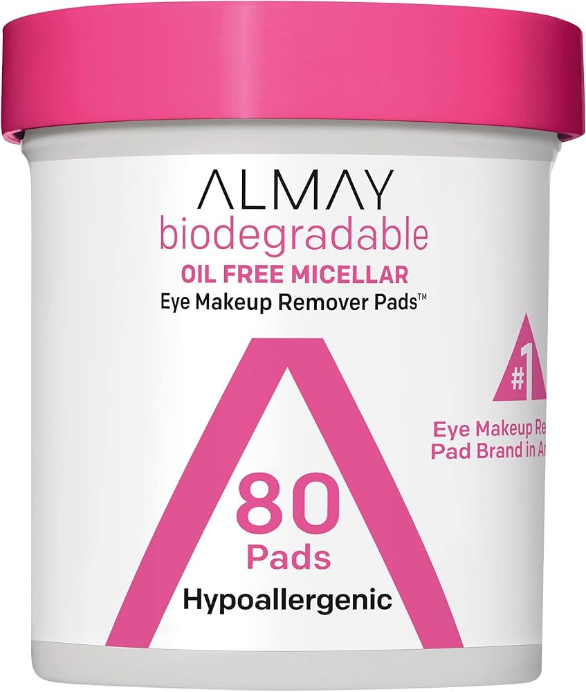 Almay Biodegradable Makeup Remover Pads, Micellar Gentle, Hypoallergenic, Fragrance-Free, Dermato... | Amazon (US)
