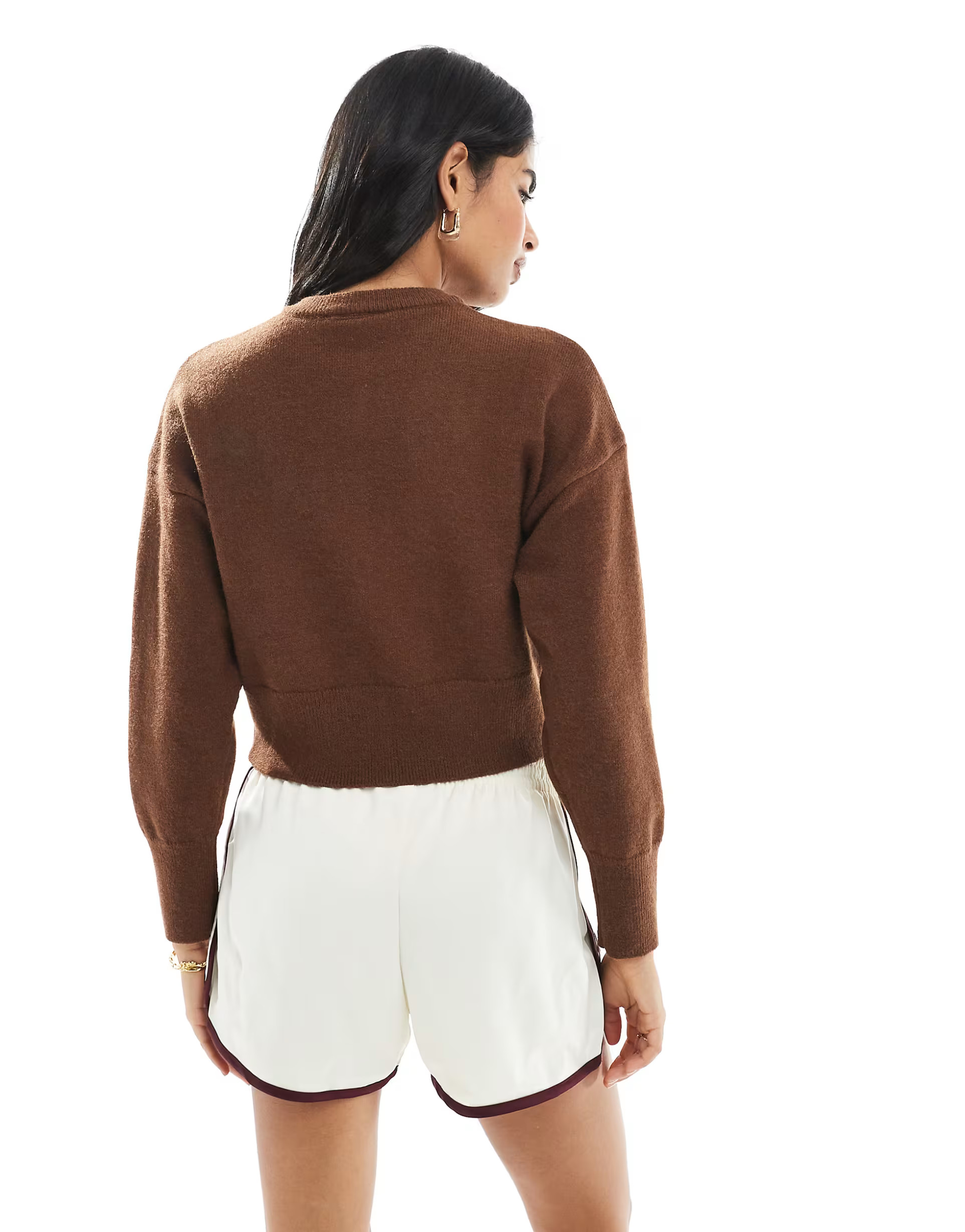 › Daisy Street fitted waist cardigan in brown | ASOS (Global)