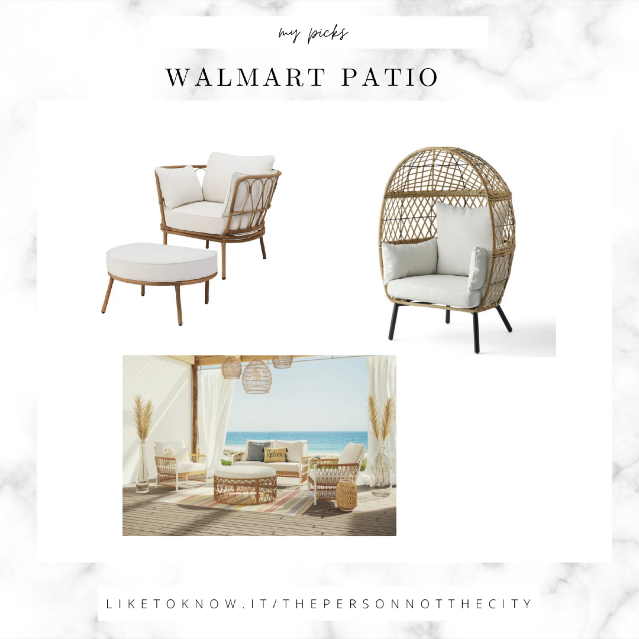 A few more patio pieces I liked from Walmart, not on sale, but still pretty great prices 👏🏼

#LTKhome