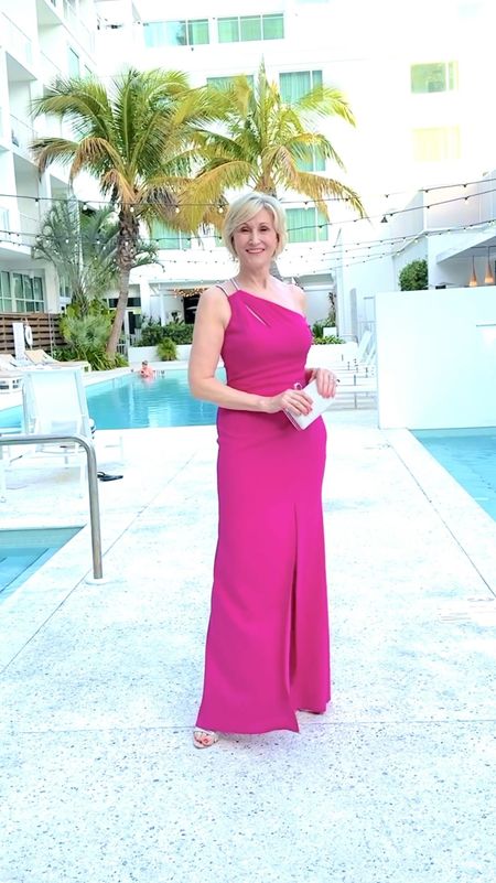Do you have a summer wedding or special event to attend and want to sizzle? 
This stunning one shoulder gown from @alexevenings is my way to turn up the heat in an elegant way!


#LTKOver40 #LTKWedding #LTKVideo