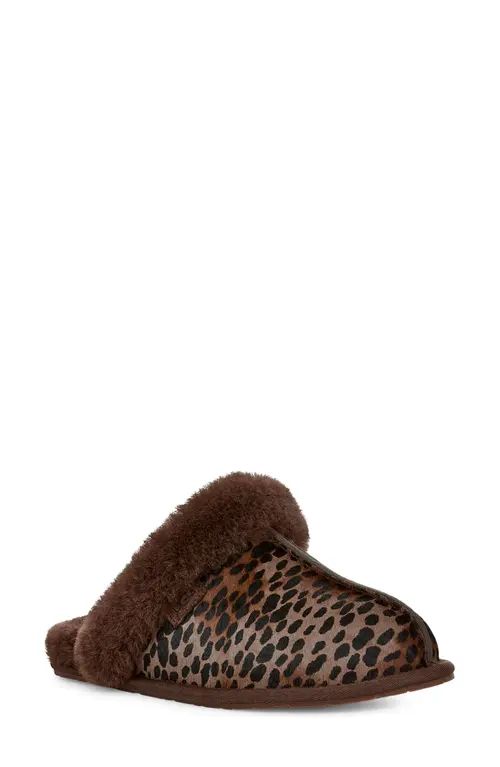 UGG(r) Scuffette Genuine Calf Hair Slipper in Burnt Cedar at Nordstrom, Size 8 | Nordstrom