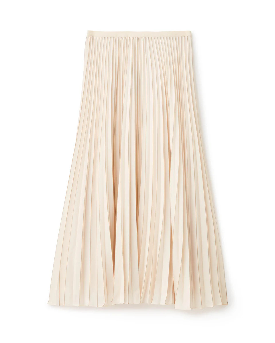 Claudia Pleated Skirt-Ecru | Cartolina