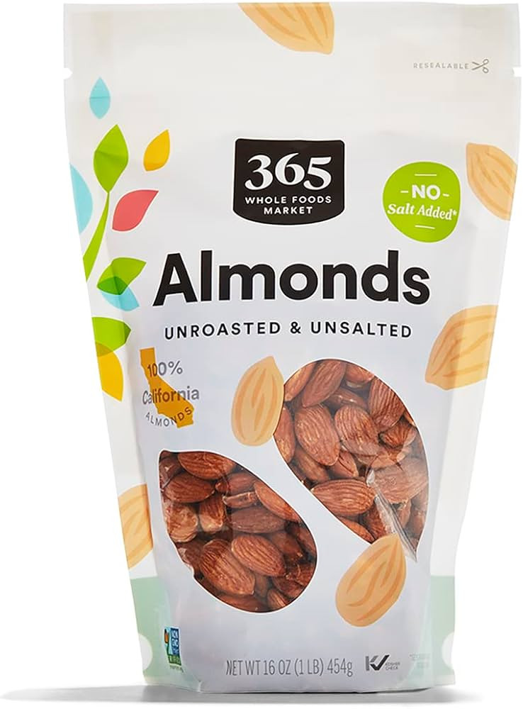 365 by Whole Foods Market, Whole Raw Almonds, 16 OZ | Amazon (US)