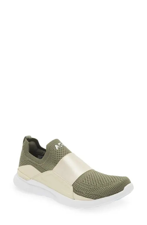 APL TechLoom Bliss Knit Running Shoe in Fatigue /Parchment /White at Nordstrom, Size 6 | Nordstrom