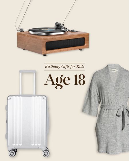 Birthday gifts for kids: age 18 - find the full guide at ChrisLovesJulia.com 

Suitcase rolling luggage, record player, bath robe

#LTKKids #LTKFamily #LTKGiftGuide