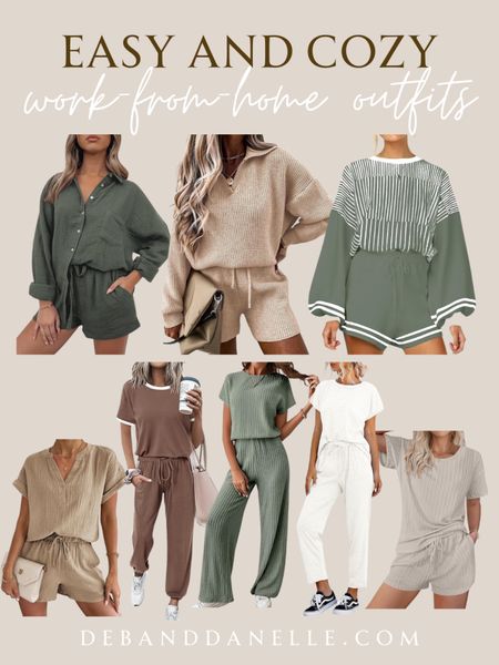 Here are some two-piece loungewear outfits that make easy and comfortable work-from-home outfits. I greatly appreciate comfort and simplicity these days. #workfromhome #workfromhomeoutfit #loungewear #amazonfashion #springoutfit 

#LTKmidsize