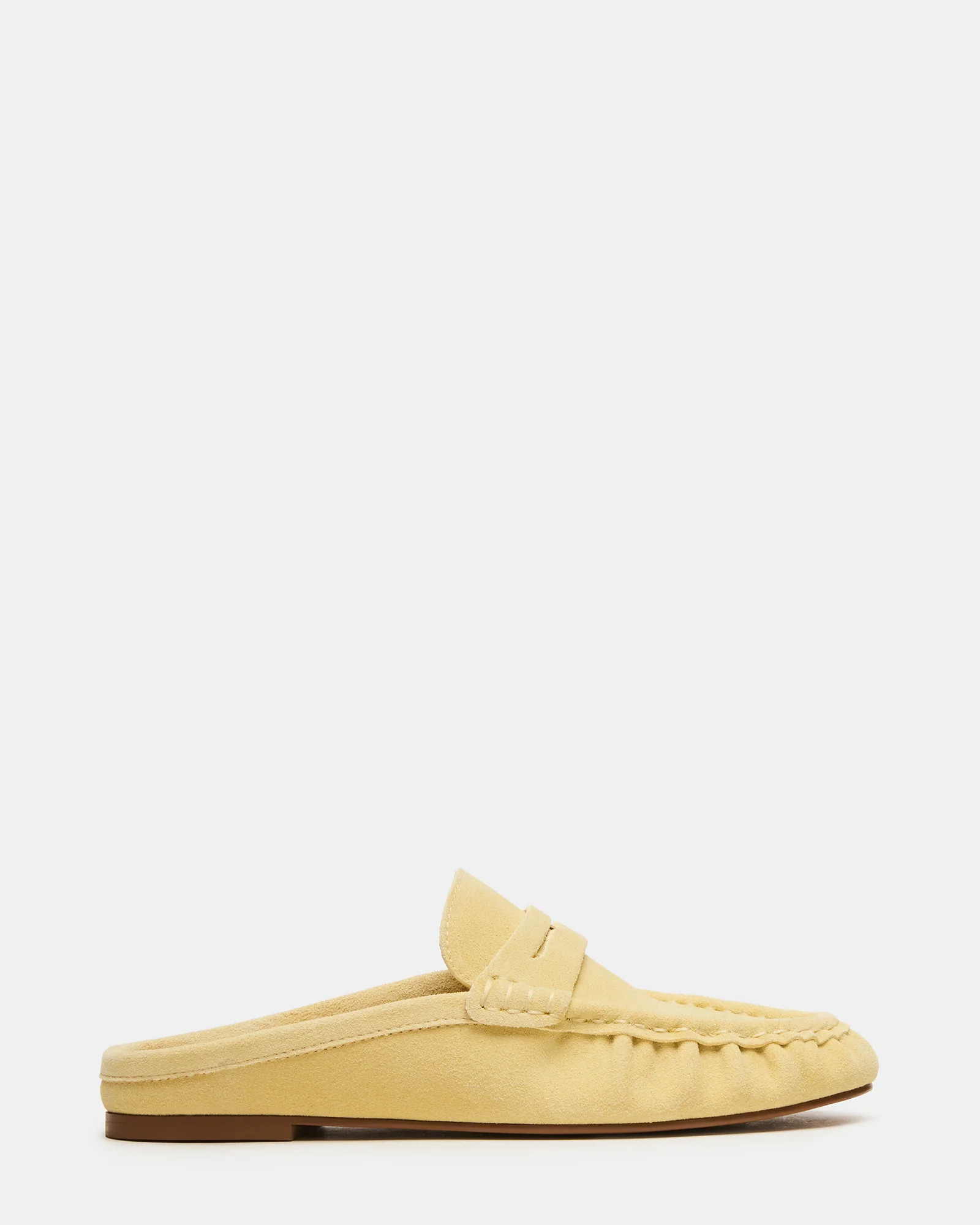 RAFE Butter Yellow Suede Slip-On Mule Women's Flat | Steve Madden (US)