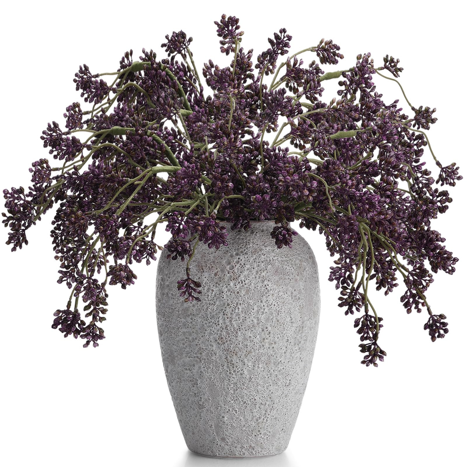 3 Pcs Fall Faux Soft Plum Sedum Berry Stem Arttificial Berry Picks Branches Faux Spray for Home H... | Amazon (US)