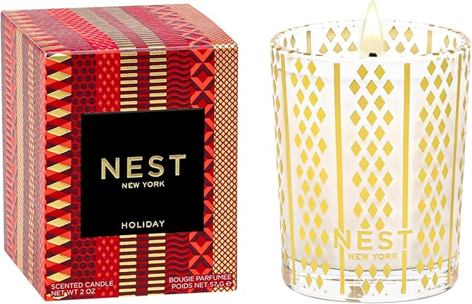 NEST New York Scented Votive Christmas Candle, Holiday - 2 oz - Up to 28-Hour Burn Time - Reusabl... | Amazon (US)
