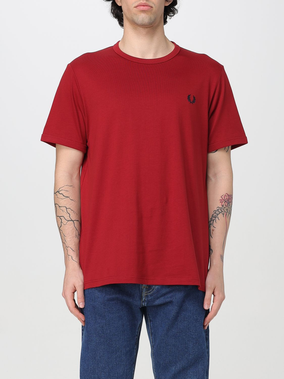T-Shirt FRED PERRY Men color Red | Giglio.com - Global Italian fashion boutique
