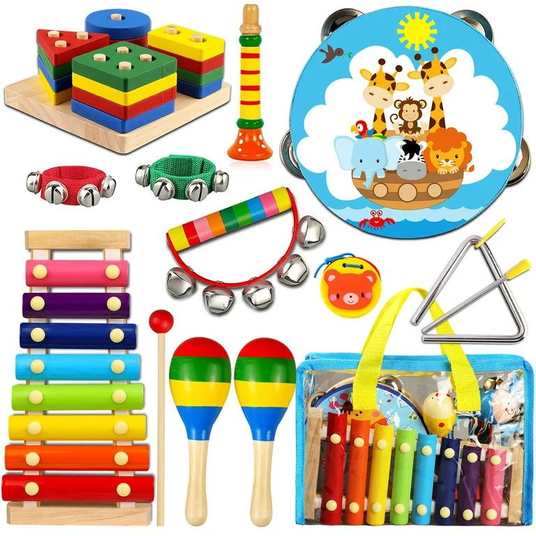 LOOIKOOS Toddler Musical Instruments,Wooden Percussion Instruments for Baby Kids Preschool Educat... | Walmart (US)