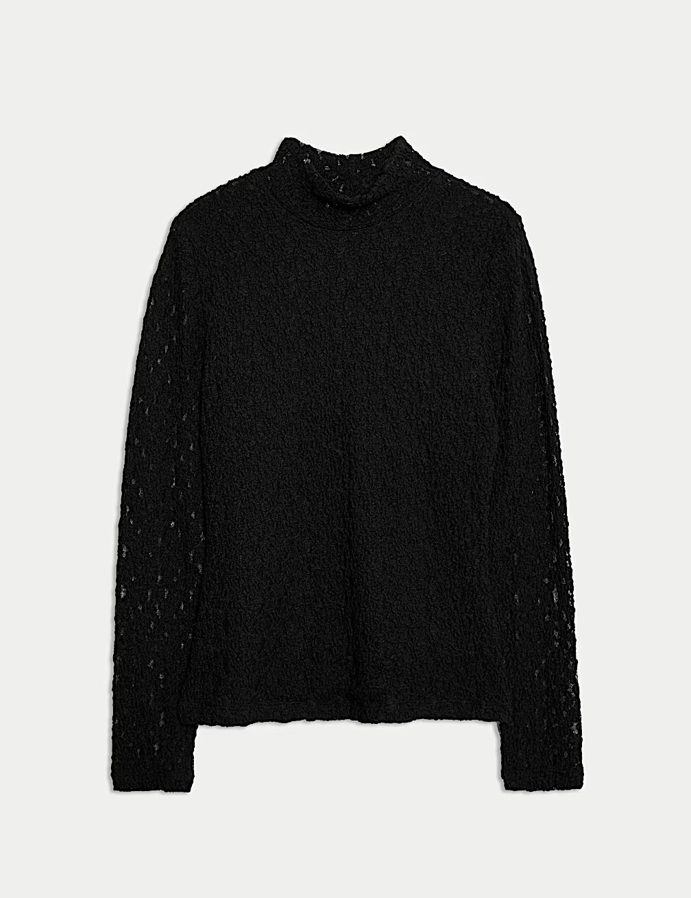 Cotton Blend Lace High Neck Top | Marks & Spencer (UK)