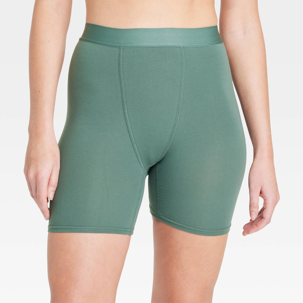Women's Cotton Stretch Boxer Briefs - Auden™ Teal Green L | Target
