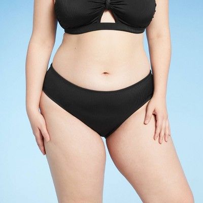 Target/Women/Swimsuits/Bikinis‎Juniors' Plus Size Ribbed Cheeky Hipster Bikini Bottom - Xhilara... | Target