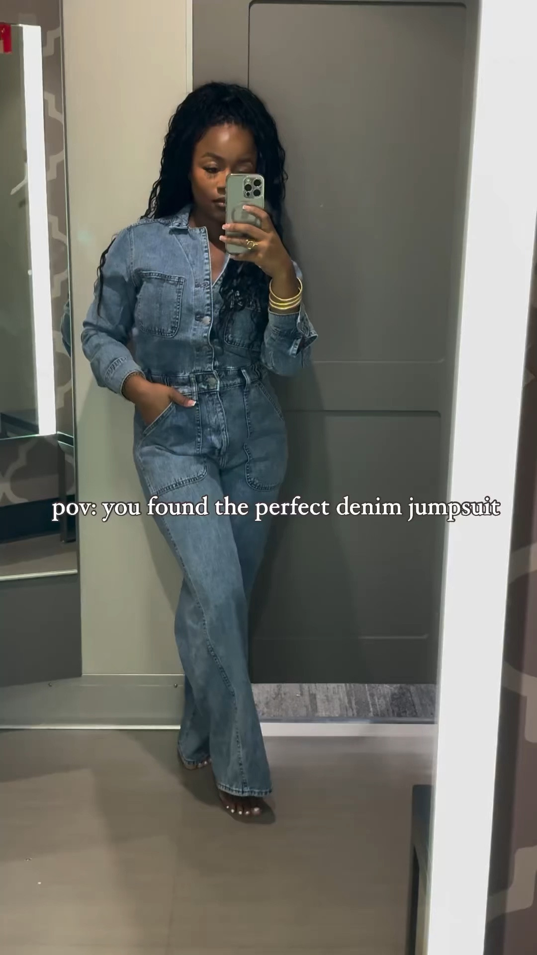 Love this denim jumpsuit! Wearing size 4 but I would definitely go down to a size 2! (Size down ❤️)

#LTKFallSale #LTKSeasonal #LTKVideo