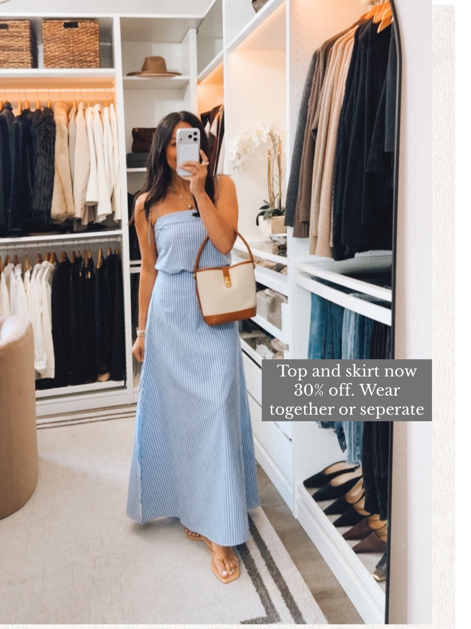Two piece set on sale! Wearing a small in the top and an extra small in the skirt ￼

#LTKootd #LTKSaleAlert #LTKOver40