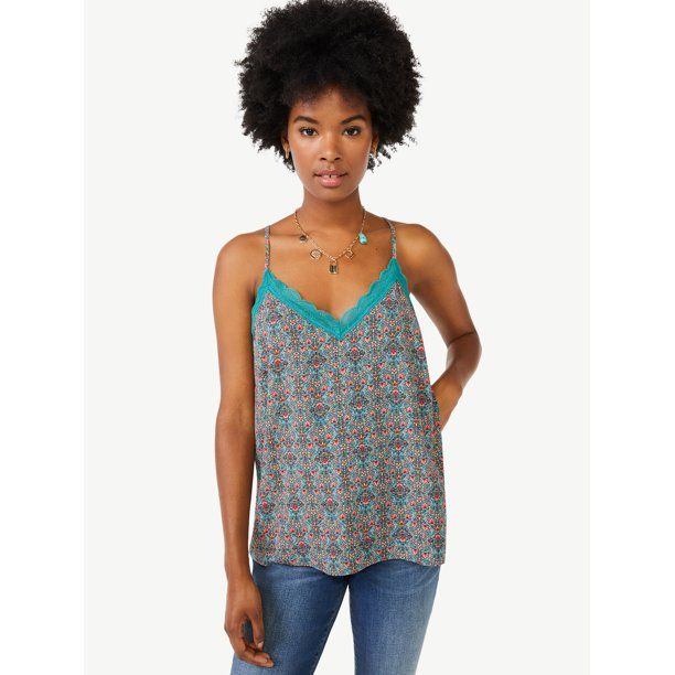 Scoop Women's Cami Top with Lace | Walmart (US)